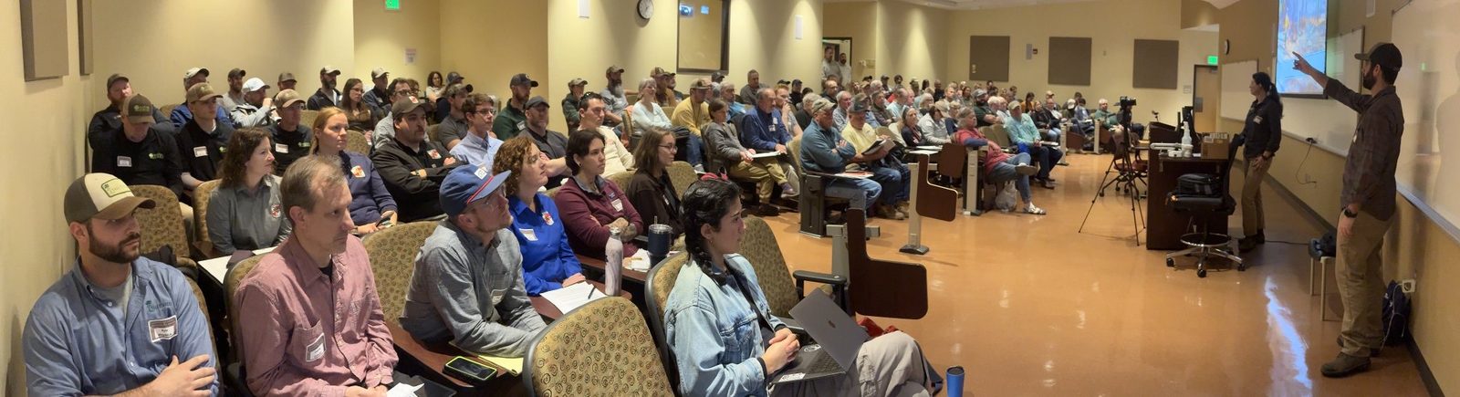 Lecture hall filled with workshop attendees
